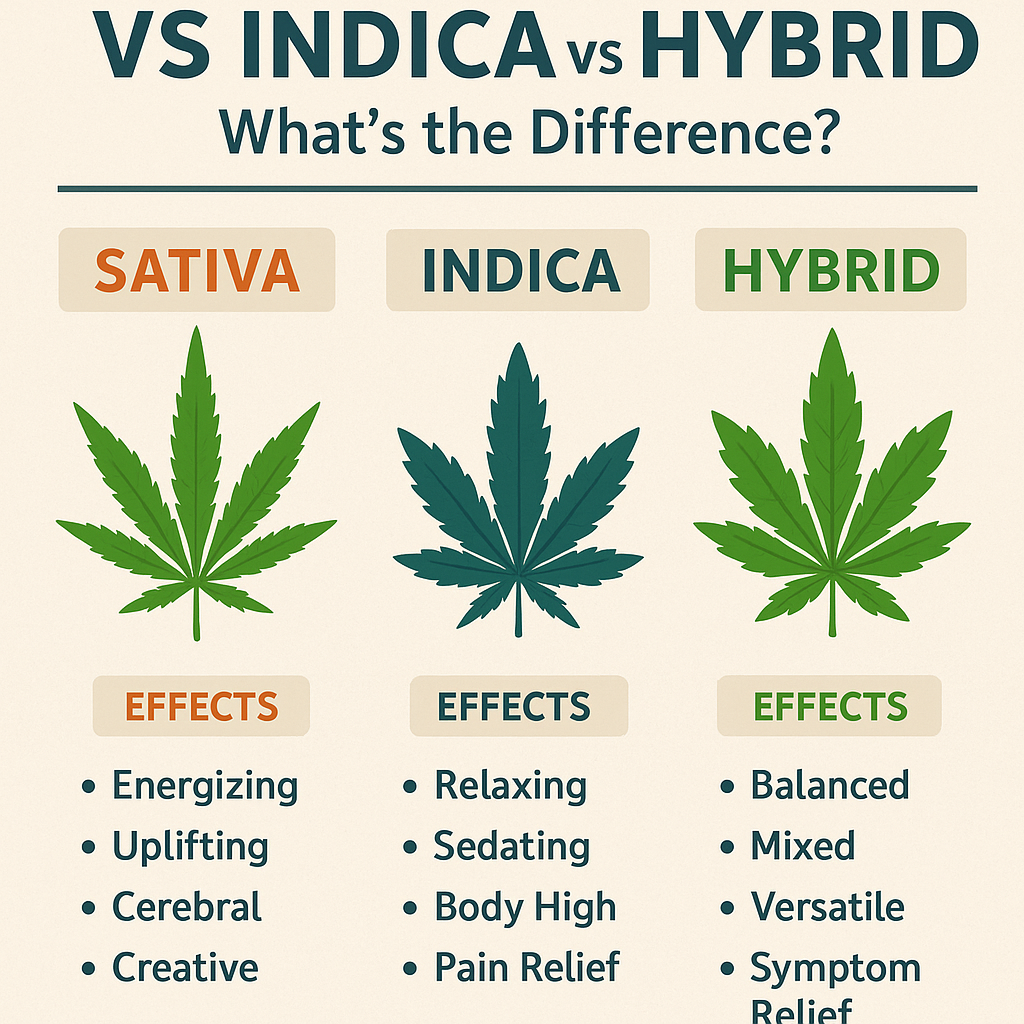 Sativa vs indica vs hybrid differences